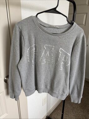 GAP Gray Crewneck Sweatshirt with Faded Logo